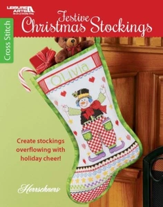 MEDIAS FESTIVAS DE NAVIDAD ~ Libro de patrones de punto de cruz ~ Diseño de 4 - Imagen 1 de 5
