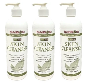 NutriBiotic Sensitive Skin Cleanser 16 oz (3 pack) Fragrance Free SoapFree Vegan - Picture 1 of 1