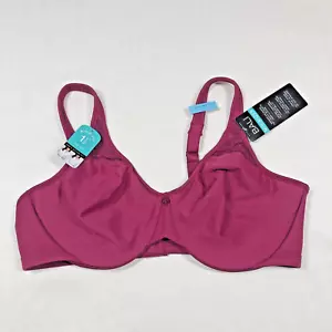 Bali Womens Minimizer Bra Size 38C Maroon Encased underwire silky soft lining - Picture 1 of 11