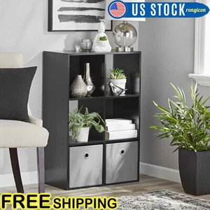 Cube Storage Bookcase Organizer Bookshelf Display Cabinet Floor Standing Office - Picture 1 of 6