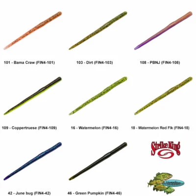 Strike King Z-Man 3X Elazatech Finesse Worm 4 Inch Any 8 Colors KVD FIN4 Baits - Image 1 of 4