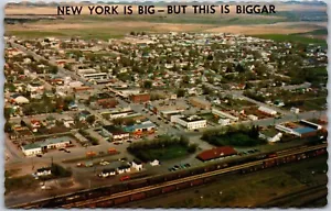 Postcard Biggar Saskatchewan c1987 Aerial View CN Railroad Town View - Picture 1 of 2