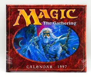 Calendario da parete vintage Magic The Gathering 1997 MTG Wizards OT Coast da collezione NUOVO! - Foto 1 di 2