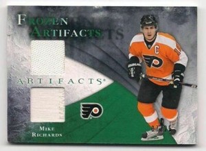 Mike Richards 10-11 UD Artifacts Frozen Emerald Dual Game Jersey & Patch /25