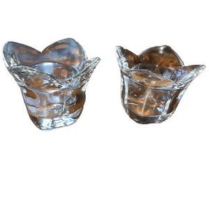 PartyLite Cyrstal Pair Votive Tea Lite Holders - Picture 1 of 5