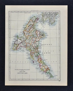 1895 Johnston Map - New Zealand North Island - Wellington Napier New Plymouth - Picture 1 of 1