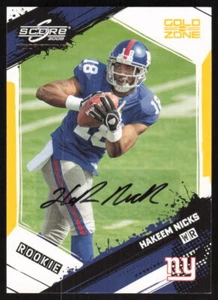 2009 Score Inscriptions Auto Rookie Gold Zone Hakeem Nicks /50 New York Giants - Picture 1 of 2