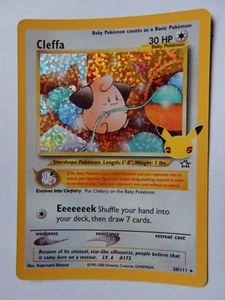 CLEFFA POKEMON 25 YEARS SHINY CARD 020/111 - Picture 1 of 2