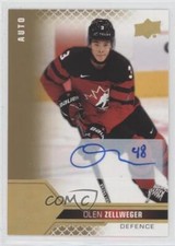 2022 Upper Deck Team Canada Juniors Men's U-20 Signatures Olen Zellweger Auto
