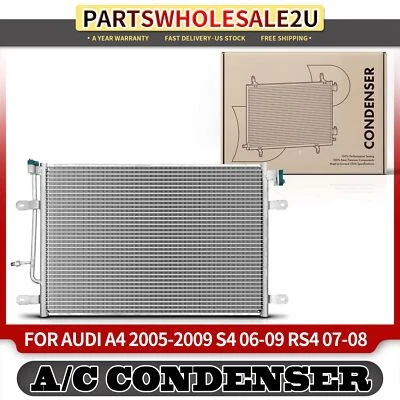 1x Condensador de aire acondicionado para Audi A4 05-09 A4 Quattro 05-08 RS4 07-08 S4 06 07 08 09 Foto 1 de 4