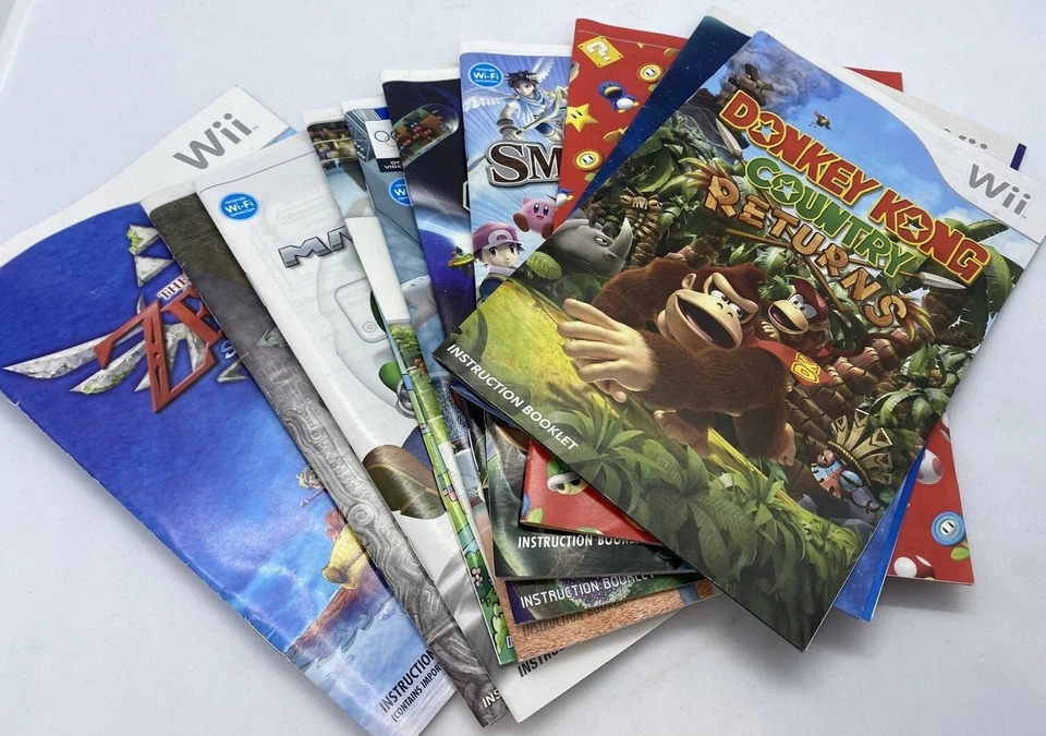 Nintendo Wii Instruction Manuals Booklet - super mario bros donkey kong zelda - image 1 of 1