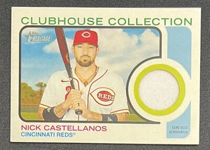 Topps Heritage Nick Castellanos Clubhouse Collection 2022 reliquia usada en juegos CC-NC - Imagen 1 de 2