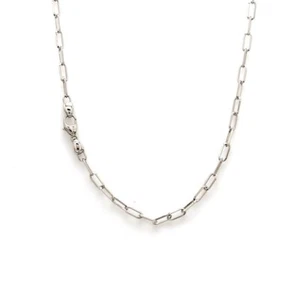 Cadena de eslabones de cable de platino macizo 950 2,8 mm longitud 24 pulgadas collares unisex - Imagen 1 de 6