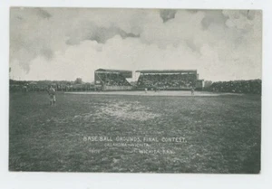Antique "BASEBALL GROUNDS FINAL CONTEST" WITCHA, KANSAS LITHOGRAPH POSTCARD - Picture 1 of 3