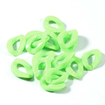 Lote al por mayor 50 conectores de cadena ovalados de plástico acrílico 23x16 mm Foto 1 de 3
