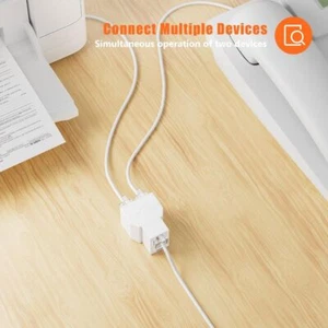 Plastic RJ11 6P4C Adapter US Telephone Splitter for Landline Phone - Photo 1/7