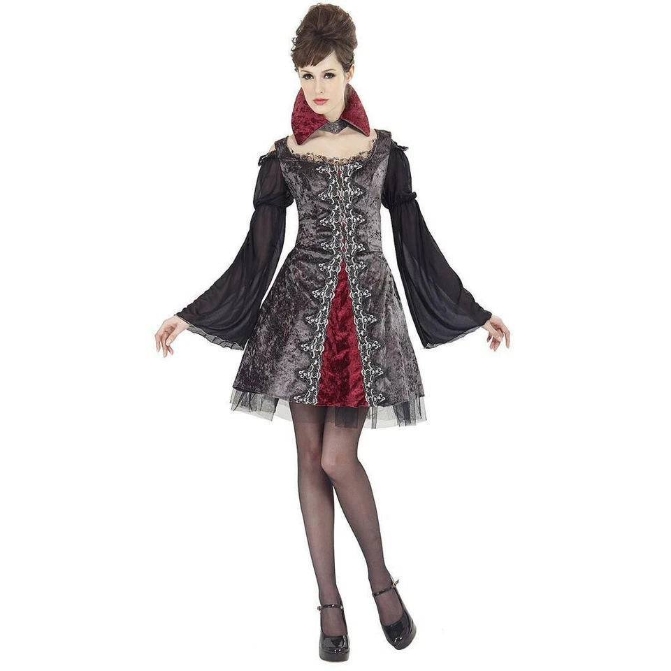 TWILIGHT VAMPIRESS VAMPIRE MEDIEVAL GOTHIC VAMP DRESS HALLOWEEN COSTUME OSFM - Image 1 of 1