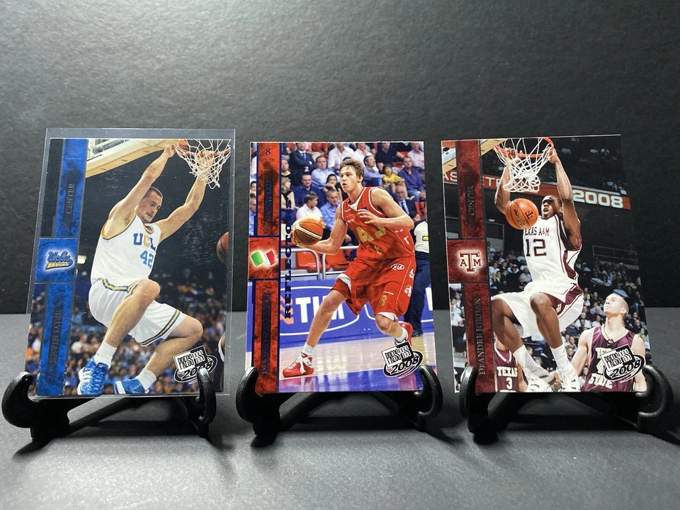 Lote de novato NBA Press Pass 2008 Kevin Love, Gallinari Reflectors, Deandre Jordan Foto 1 de 1