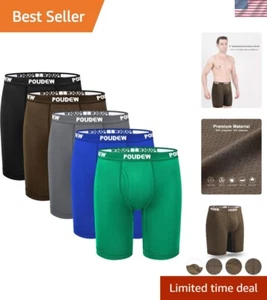 Lightweight Breathable Men's Boxer Briefs - 5-Piece Set for Active Lifestyles - Picture 1 of 8