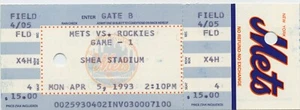 FULL TICKET-first EVER "Colorado Rockies" game OPENING DAY vs NY Mets@Shea RARE - Picture 1 of 1