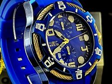 Invicta Men's 50mm Bolt Quartz Chronograph Silicone Band Watch Blue/Yellow 40724