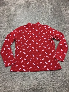 Camicia pupazzo di neve Croft & Barrow finto collo donna taglia XL rossa manica lunga - Foto 1 di 15