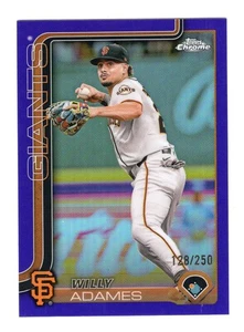 2025 Topps Chrome Purple Refractor /250 Willy Adames #282 - Picture 1 of 2