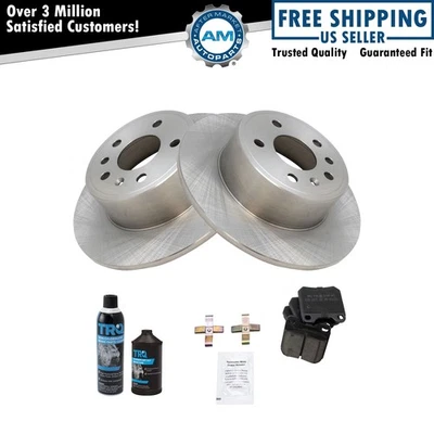 Kit de pastillas de freno y rotor de cerámica trasera con fluidos para Saturn serie L Saab 900 9-3 Foto 1 de 4