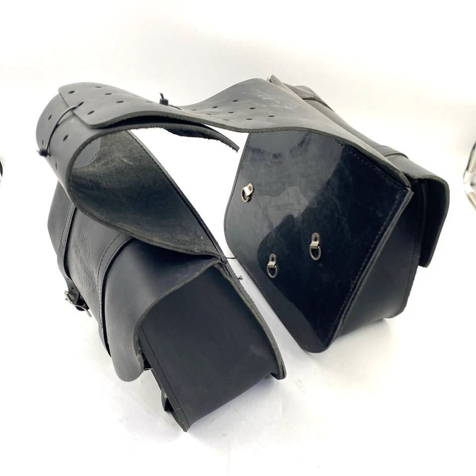 Alforjas de cuero OEM Harley 91008-82c 82-22 Sportster Dyna Softail Foto 1 de 4