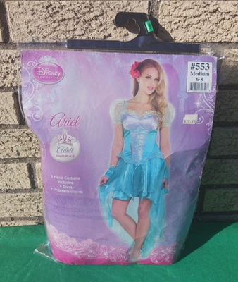 Disney The Little Mermaid Adult Size M Ariel Halloween Costume Cosplay Dress 6-8 - Image 1 of 4