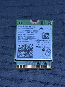 Intel Killer 6E AX1675x 1675 x Tri Band AX210 M.2 2230 BT 5.2 WiFi Card gaming - Zdjęcie 1 z 2