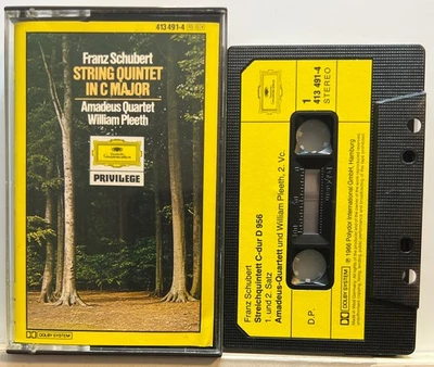Schuber, Pleeth : String Quintet In C Major, D 956 (Cassette Tape 1980 DG) *VG* - Image 1 of 2