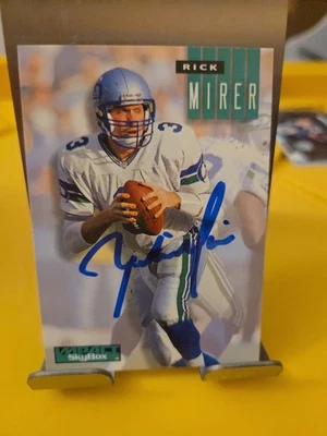 RICK MIRER 1994 SKYBOX AUTOGRAPHED SIGNED AUTO BASEBALL CARD 242 SEAHAWKS - Image 1 of 3