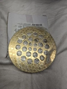 D3193-03 Plastic Oddities Style 4-1/4-Inch OD Brass Shower Strainer Grid - Picture 1 of 2