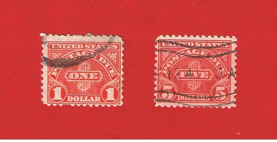 #J77a & J78b  F-VF used   Postage Due   Free S/H - Image 1 of 1