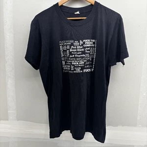 Vintage 80er Tuck Everything Screen Stars Shirt Herren XL schwarz Grunge Punk Goth - Bild 1 von 4