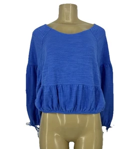 NEU Aerie XS Damen Endless Sommer Cropped Sweatshirt Ballon Bindeärmel AC10 - Bild 1 von 9