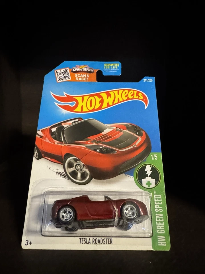 2016 Hot Wheels Super Treasure Hunt Tesla Roadster 241/250 Red - Image 1 of 1