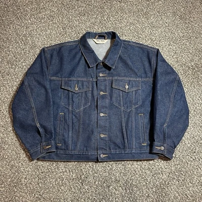 Chaqueta Denim Big Mac De Colección Talla XL Azul Trucker Años 90 Lavado Oscuro - Usada Foto 1 de 4
