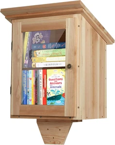 Little Library Box Outdoor Free Library - Double Little Library Outdoor Box Stor - Imagen 1 de 12