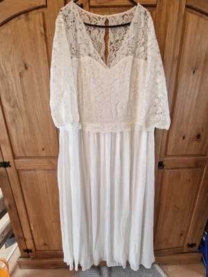 Hochzeitskleid Lang Gr. 56 Neu Mit Etikett - Bild 1 von 4