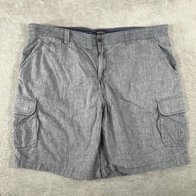 Buffalo David Bitton Shorts Mens 40 Cargo Linen Blend Flat Front Casual Summer - Image 1 of 4