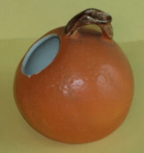 Orange Shaped Sugar Bowl with Brown Twig Handle - Picture 1 of 2
