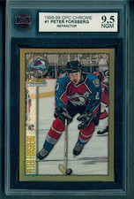 1998-99 O-Pee-Chee Chrome - Refractors #1 Peter Forsberg KSA 9.5 NGM Avalanche
