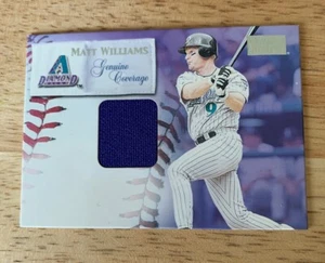 Matt Williams 2000 SkyBox Genuine Coverage Diamondbacks Baseball Card Jersey MLB - Picture 1 of 2