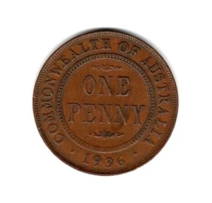 Moneda de un centavo de la Commonwealth de Australia 1936 - Imagen 1 de 2