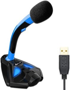 KLIM Voice - Gaming USB Desktop Microphone for PC & MAC, Blue