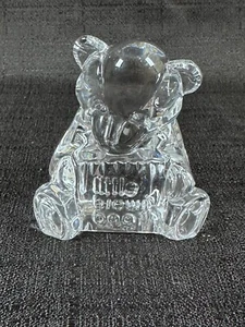 Waterford Kristallbär mit Bloomingdales kleine braune Tasche Briefbeschwerer selten - Bild 1 von 5