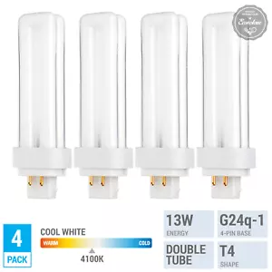 Pack REPLACES PHILIPS 383281 13W/841/4P/ALTO Double Tube 4-Pin G24Q-1 Cool White - Picture 1 of 5