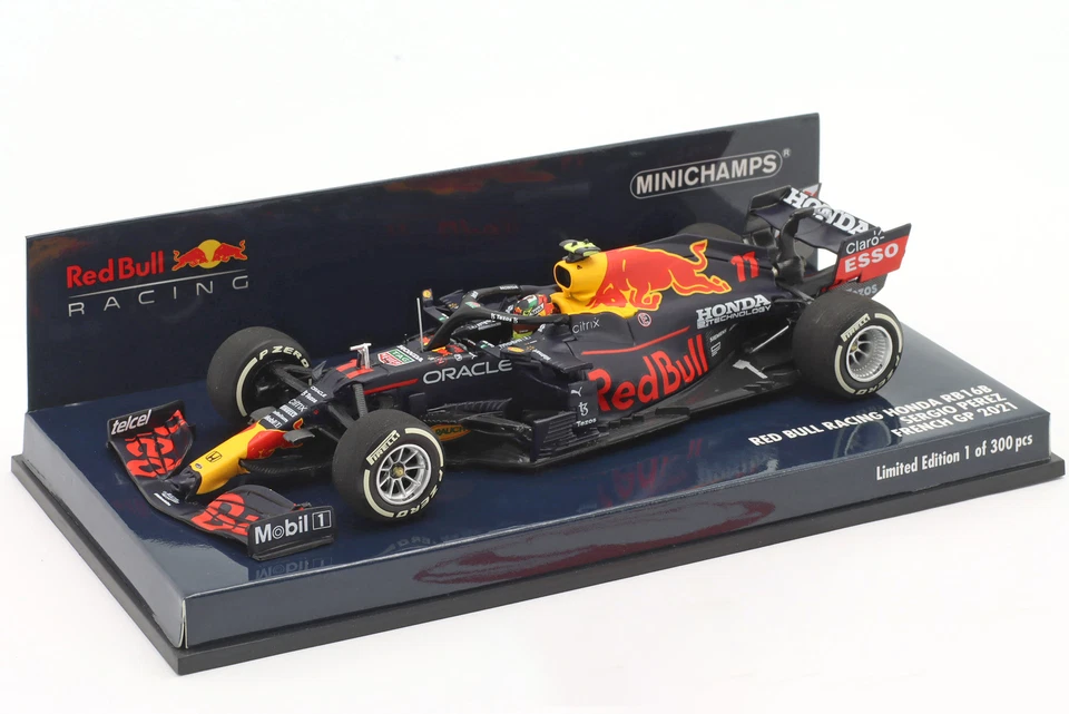 S. Perez Red Bull Racing RB16B #11 3rd Frankreich GP Formel 1 2021 1:43 Minicham - Bild 1 von 1